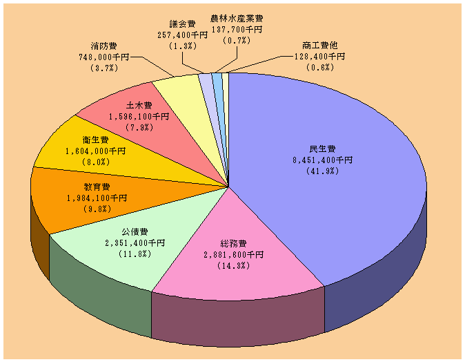 平成20年度一般会計予算（借換分除く）支出