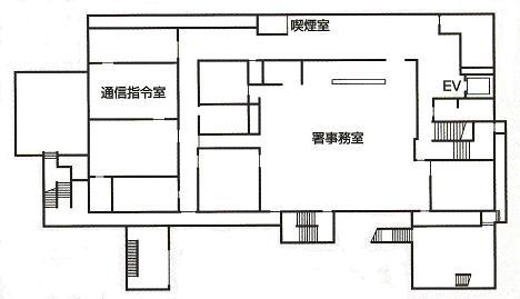 消防庁舎の配置図（3階）