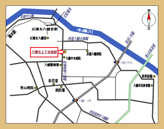 上下水道部の広域位置図