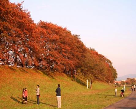 小春日和に　家族でほのぼの