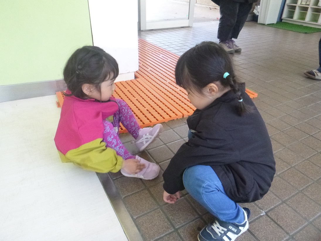 帰り支度の様子