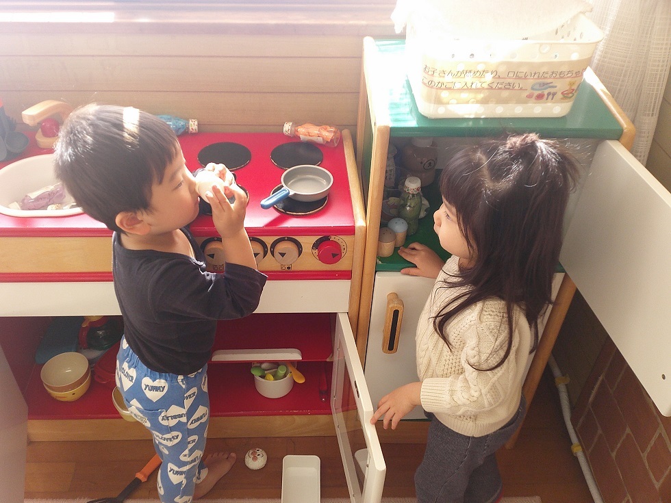 常設で遊んでいる様子