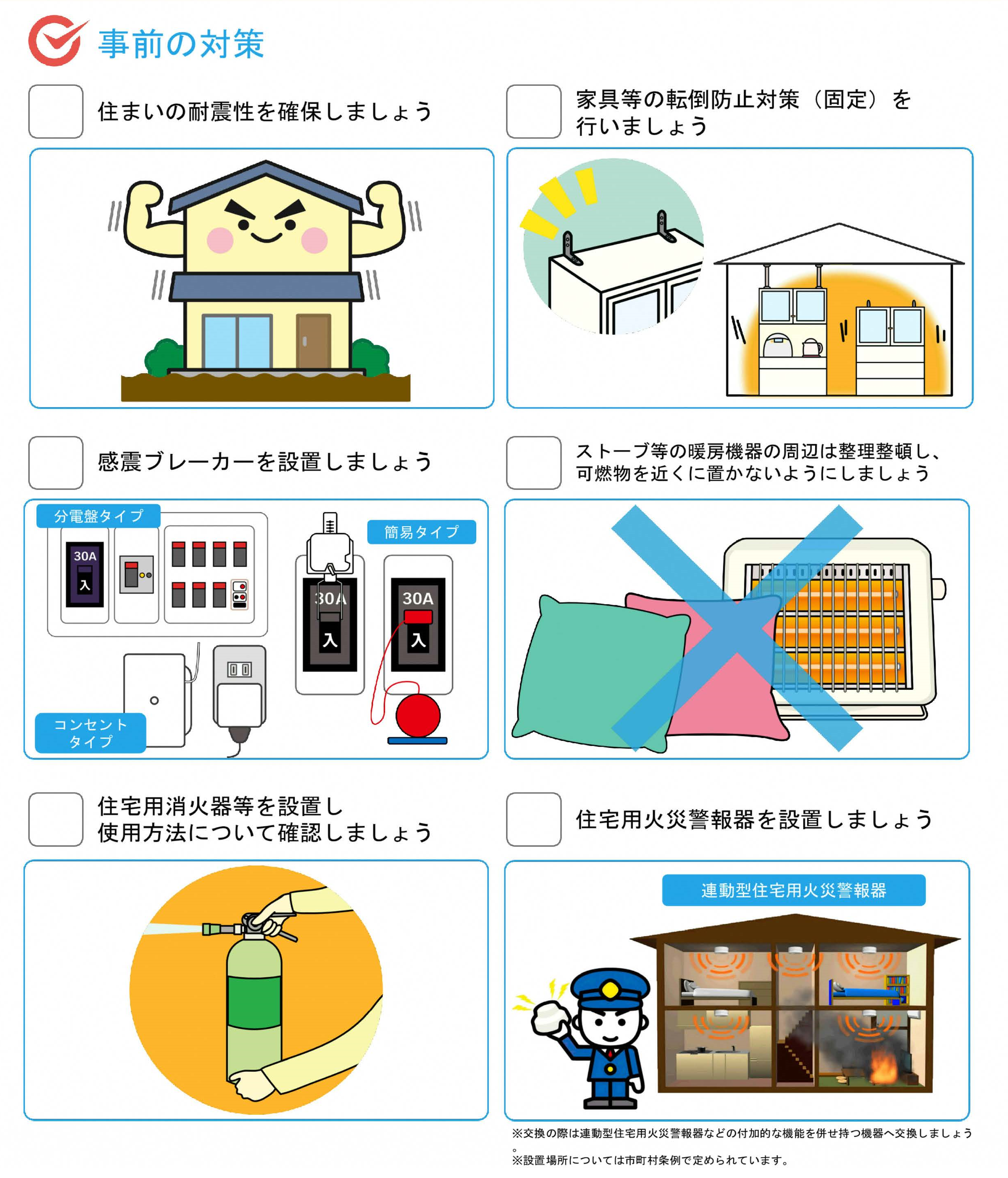 「事前の対策」チラシ画像