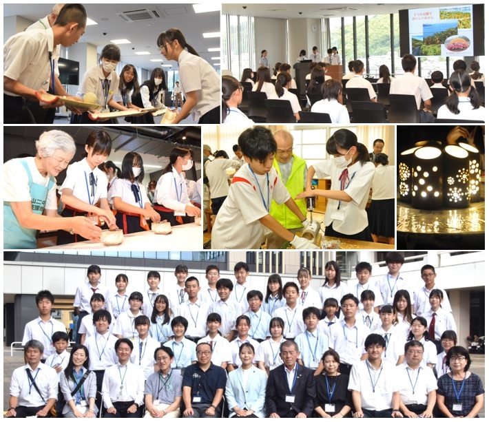 交流を楽しむ中学生の様子