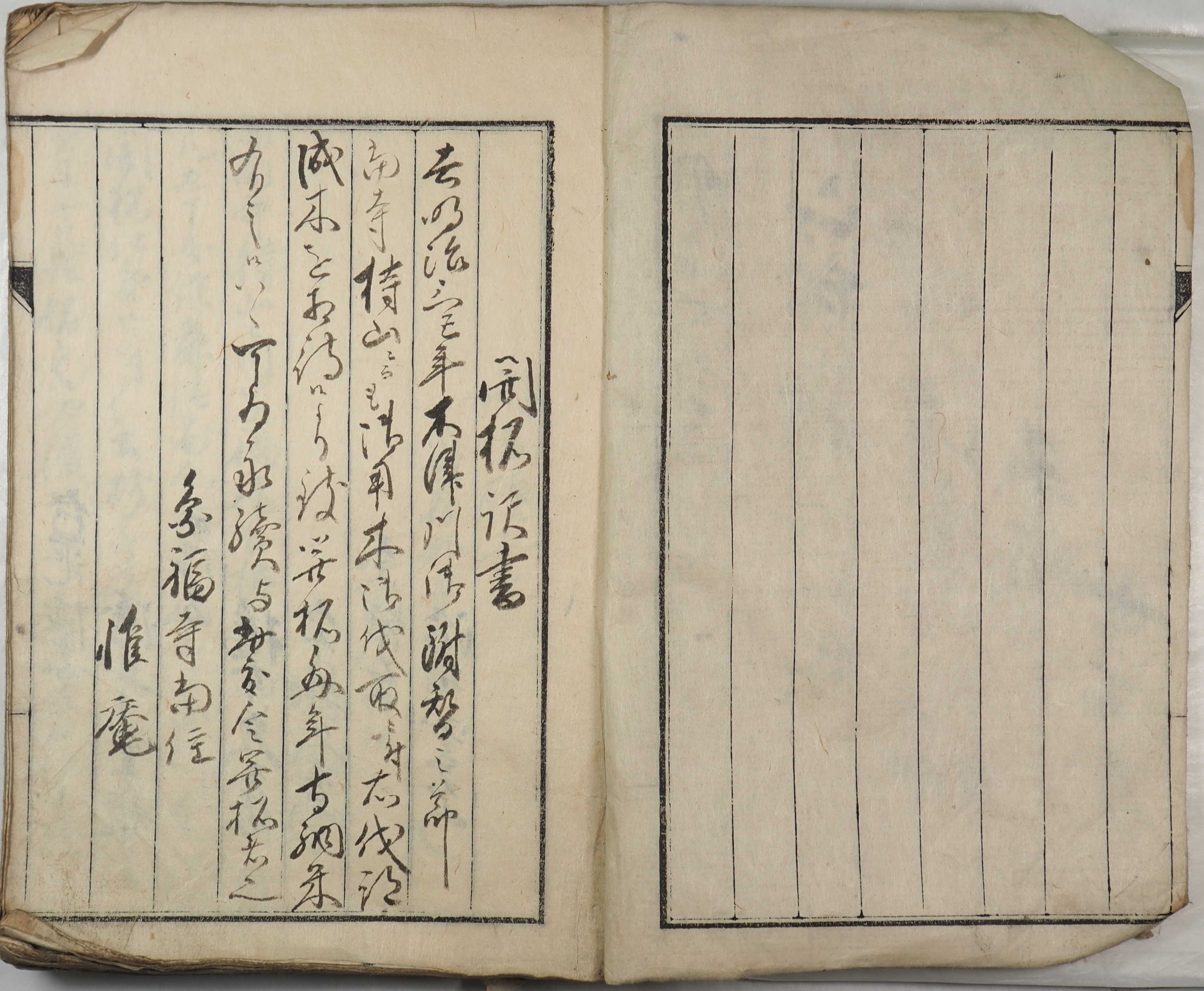 「山林伐跡開拓願并作人請書万端扣」中の「開拓訳書」の写真。円福寺持山開拓の由縁が書かれる。